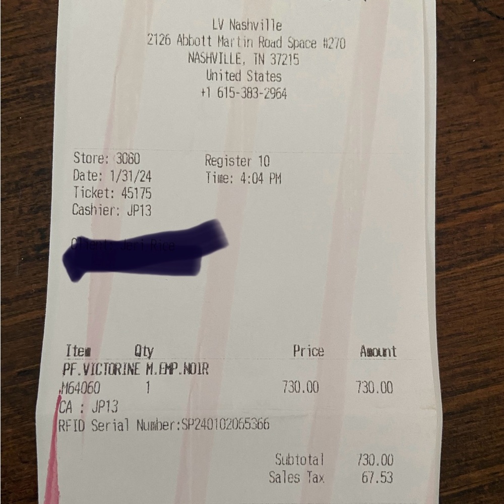 Louis Vuitton Victorine Black Embossed Monogram Wallet - Picture 16 of 16